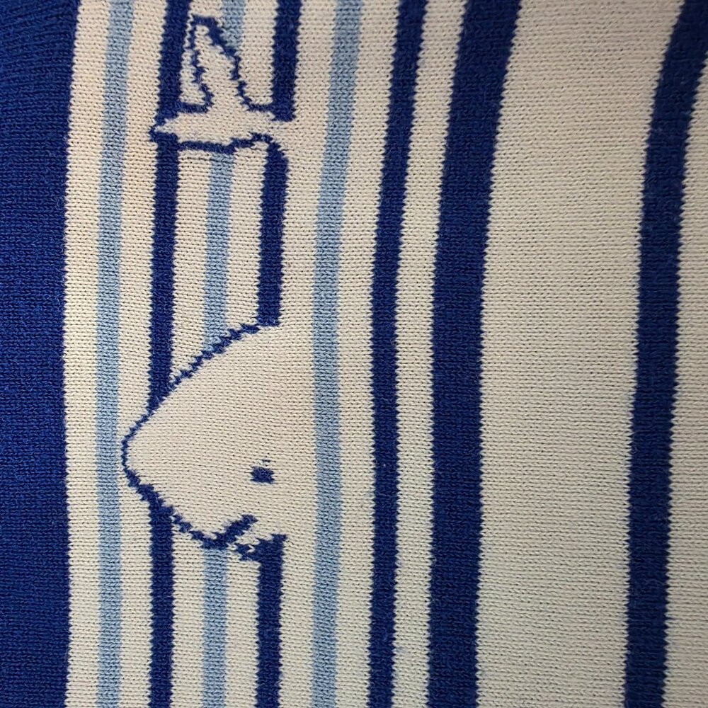 Talbots White Stripes Royal Blue & Blue Size S     T564